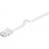 Wentronic Goobay CAT 6 Flach-Patchkabel, U/UTP, Weiß, 2 m - Kupfermaterial (95152)