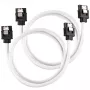 Corsair CC-8900253 Premium Sleeved SATA-Kabel, 60 cm, 2er-Pack, weiß