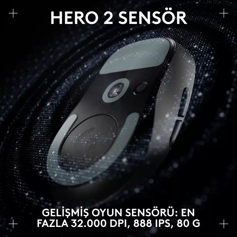 Logitech G PRO X SUPERLIGHT 2 DEX Wireless Gaming-Maus, Schwarz