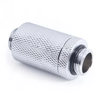 Alphacool ES D-Plug 31,5 mm, G1/4 Zoll Außengewinde auf G1/4 Zoll Außengewinde, Chrom
