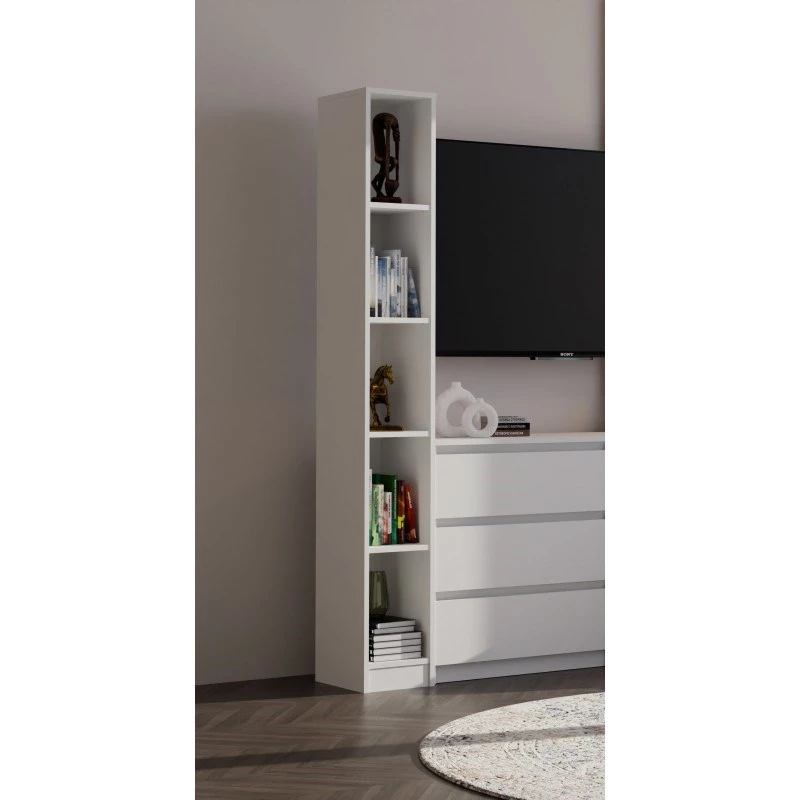top e shop Bücherregal REGAŁ R25 25 cm Weiß – einteiliges Bücherregal