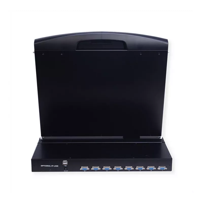 VALUE 26.99.0161 KVM-Konsole mit 8-Port-KVM-Switch, USB, deutschem Layout, 19 Zoll