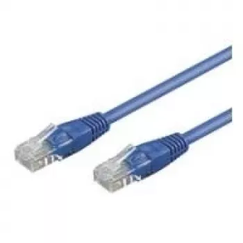 Wentronic Goobay CAT 5e Patchkabel, U/UTP, Blau, 2 m - CCA-Kupfer-Mix (68355)