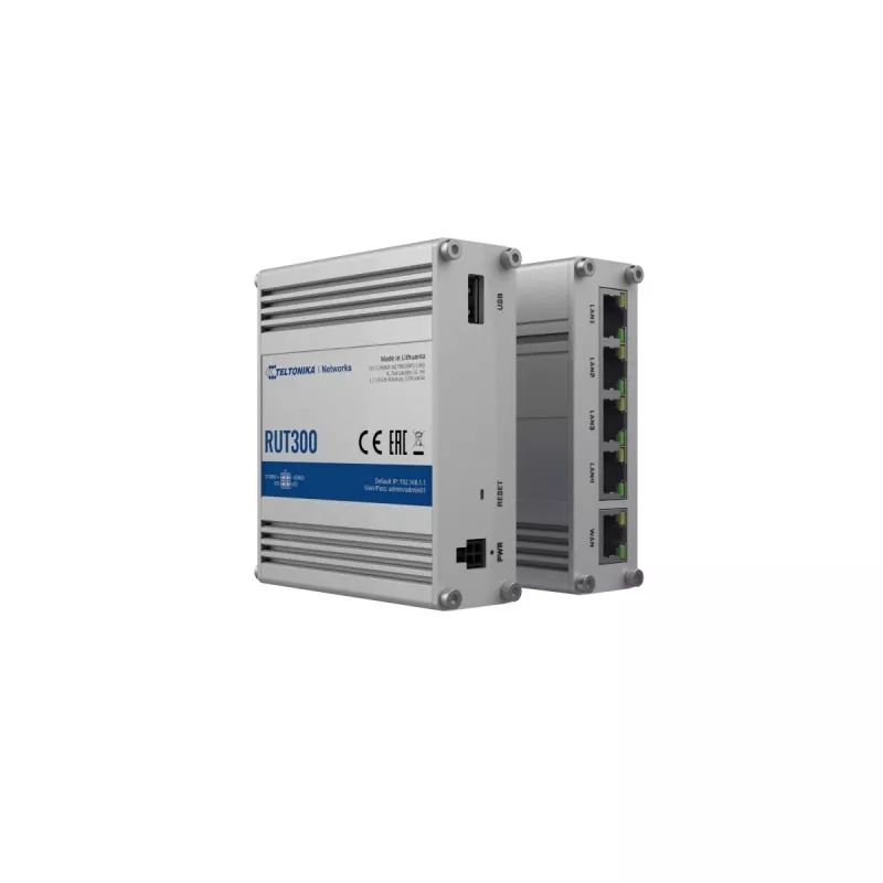 TELTONIKA RUT300 Industrieller kabelgebundener Router 5X RJ45 100 MB/s