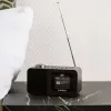 Lenco CR-625BK DAB+/FM Radiowecker mit Bluetooth und kabellosem Laden, schwarz