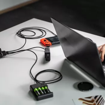 USB-C-Kabel-Set Green Cell GC Ray — USB A auf USB C 3 Längen (30 cm, 120 cm, 200 cm), USB PD, 480 Mbit/s, 2,4 A, schwarz