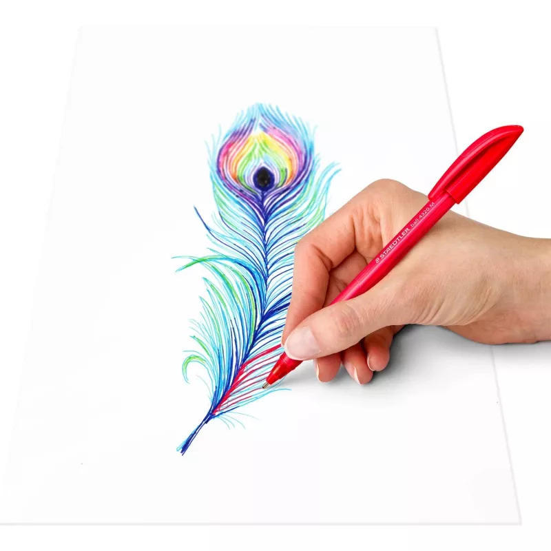 Kugelschreiber Staedtler 4320MC10E1, dreikantiger Schaft, sortierte Schreibfarben, 10er-Pack