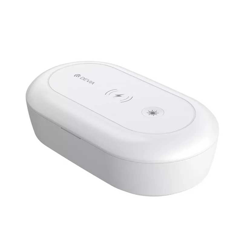 Devia Kabellose Ladestation mit Desinfektionsbox, Weiß
