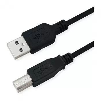 ROLINE RM USB 2.0 Kabel, Typ A-B, schwarz, 0,8 m