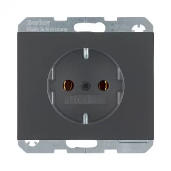 Steckdose Typ F berker 47157006, 16 A, 250 V, anthrazit, Thermoplastgehäuse