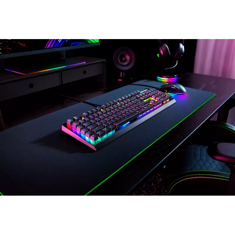 Razer BlackWidow V4 X kabelgebundene Gaming-Tastatur, Kyrillisch, Yellow Switches, Schwarz