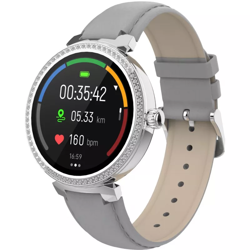 Denver SWC-342GR Smartwatch, 1,2 Zoll IPS, Grau