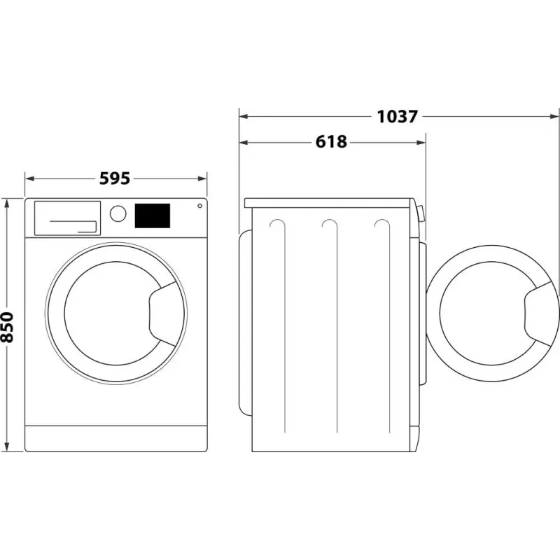 Waschmaschine INDESIT MTWE81495WBPL 8 kg, 1400 U/min, Energieeffizienzklasse B