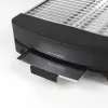 Jata JETT1587 Toaster, 400 W, 2 Quarzstäbe, herausnehmbare Krümelschublade, Edelstahl, Schwarz
