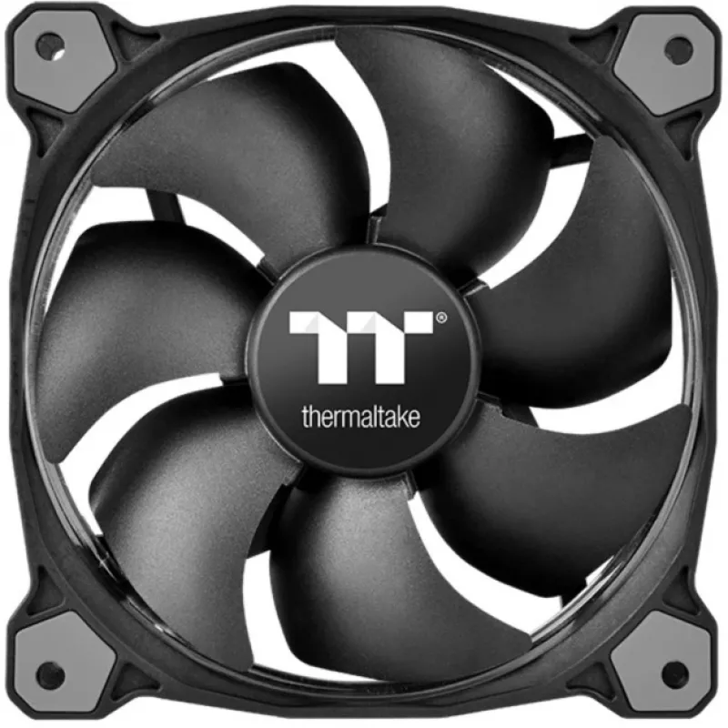 Thermaltake Riing 12 LED RGB Sync Edition CL-F071-PL12SW-A 120-mm-Gehäuselüfter, 3er-Pack, bis zu 1500 U/min, Schwarz
