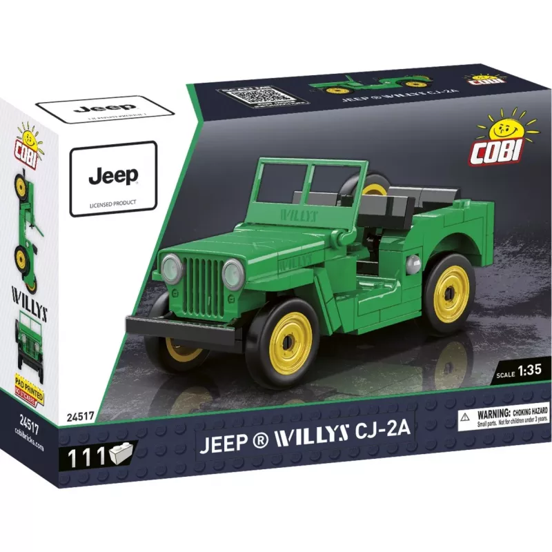 Cobi Konstruktionsspielzeug Jeep Willys CJ-2A Grün Modell 24517 – Bausteinset