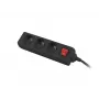 Lanberg PS1-03E-0150-BK Verlängerungskabel (1,5 m, Schwarz)