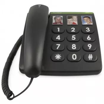 Doro PhoneEasy 331ph Schnurgebundenes Telefon, Schwarz