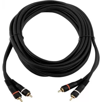 Audio Cinch Kabel Omnitronic 30209382 2x2, 15 m Länge, RCA Stecker auf Stecker, Stereosignal