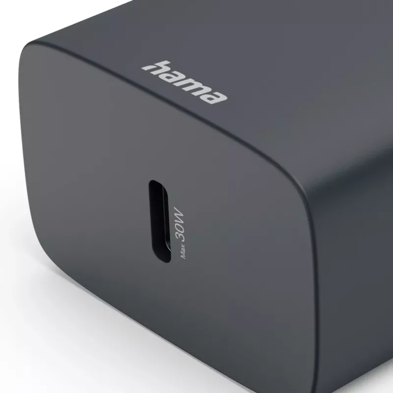 Hama 00086442 Ladegerät für Mobilgeräte Smartphone Grau AC Schnellladung Innenbereich