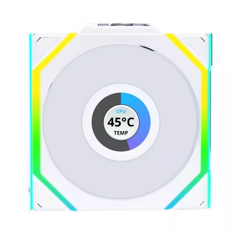 Lüfter Lian Li UNI FAN SL Wireless LCD 120 12 cm Weiß 3 Stück