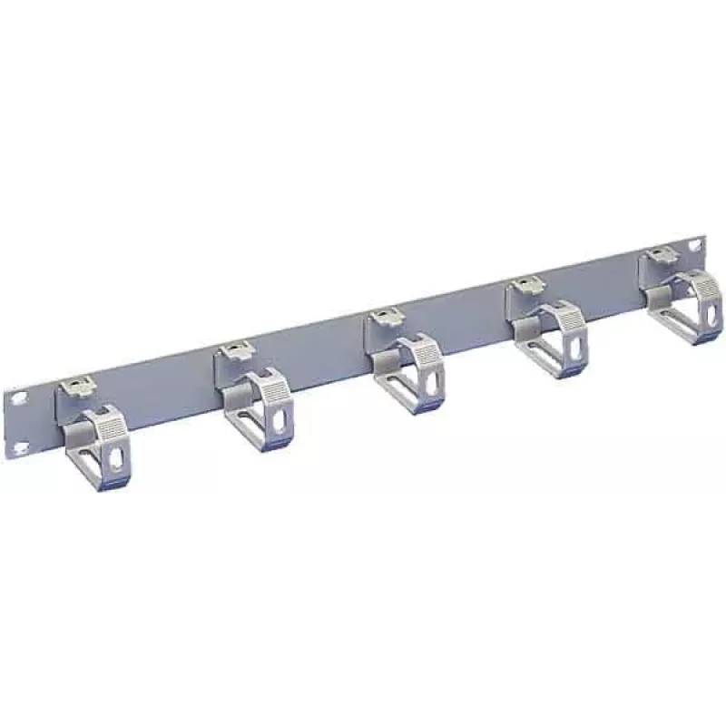 Rittal DK 7159.035 Kabelmanagement-Panel 19 Zoll, 1 HE, 5 Kabelführungsringe, RAL 7035
