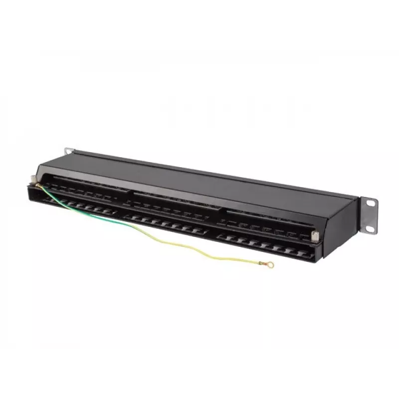 PATCH PANEL 48 PORT 1U 19 CAT6A FTP ABGESCHIRMT SCHWARZ LANBERG