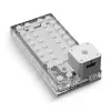 Distroplate ek water blocks EK-QuantumX Loophole D5 PWM silber — Verteilerplatte für D5-Pumpe, silberne Oberfläche