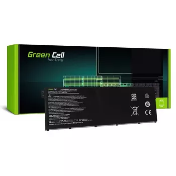 Battery Green Cell AC52 für Acer Aspire E11 ES1-111M ES1-131 E15 ES1-512 Chromebook CB3-111 CB5-311, 11.4V 2200mAh Li-Ion, 3 Zellen, schwarz