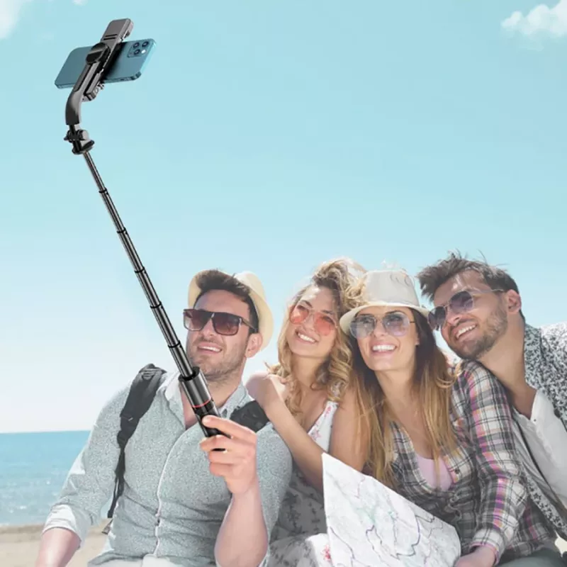 Tech-Protect L05S Selfie-Stick-Stativ LED-Leuchte Bluetooth-Fernbedienung