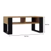 Topeshop MODERN 2P ART CZ Couchtisch / Beistelltisch / Ecktisch Couchtisch rechteckige Form 2 Bein(e)