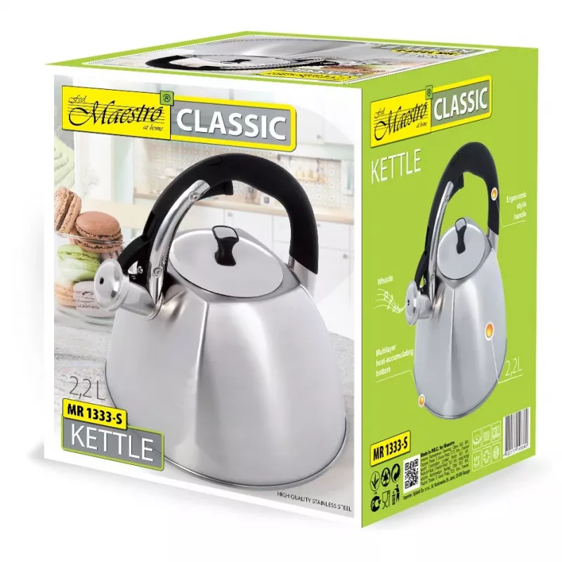 Maestro MR-1333-S Wasserkessel, 2,2 l, Edelstahl