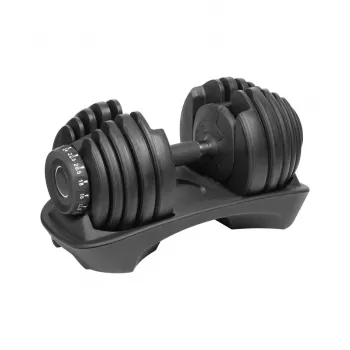 Verstellbare Gusseisenhantel Rebel RBA-2303 — bis zu 24 kg, schwarz, einteilig