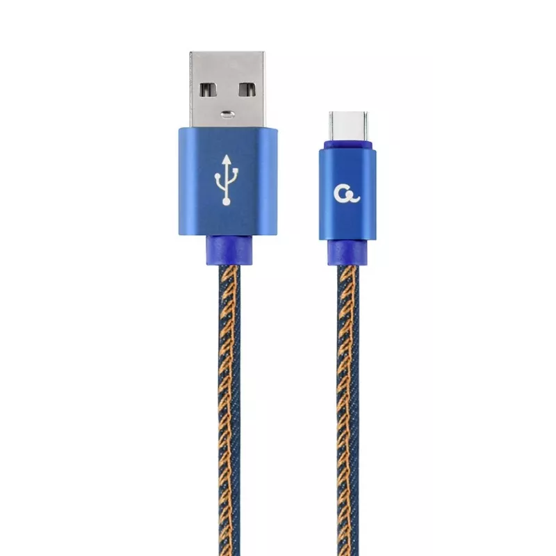 USB-2.0-Kabel GEMBIRD USB A auf USB C 2 m, 0,48 Gbit/s, 2,1 A, blau