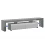 Cama Meble TORO 200 TV-Lowboard, grau/weiß Hochglanz