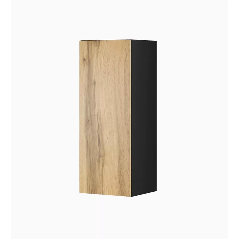 Cama Wohnzimmer-Schrankset VIGO 13 schwarz/Wotan-Eiche
