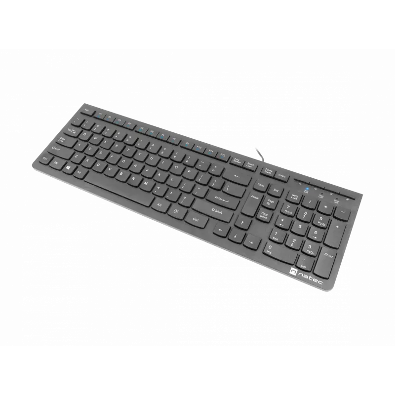 Natec Discus 2 - Tastatur - QWERTY - US - Schwarz - Tastatur - US-Englisch - Schwarz