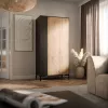 Wardrobe cama meble Cama v, schwarzer Rahmen, 4 Regale, 900×550×1840 mm