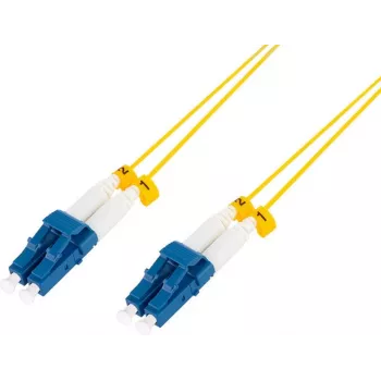 Glasfaser schlank Patchkabel - OS2 - LC-LC Duplex - Singlemode - gelb - 5 m