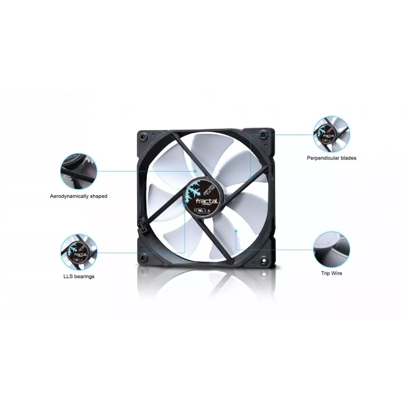 Lüfter Fractal Design Dynamic X2 14 cm Schwarz Weiß