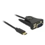 Delock 62964 USB-C auf Seriell DB9 RS-232 Adapter, 1,8 m, Schwarz