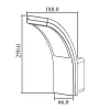 Wandleuchte MACLEAN MCE343 LED modernes Design, Außenfassadenleuchte, Modell MCE343 B
