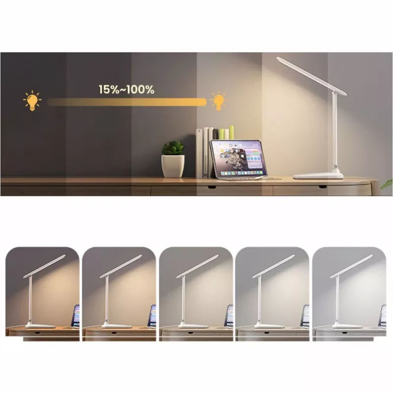 Tischleuchte Hawk HW-LAMP01 Weiß LED einstellbare Helligkeit, verstellbarer Arm
