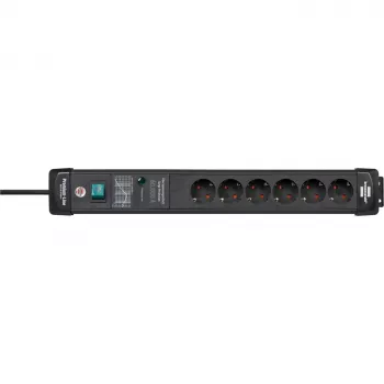 Power Extension Brennenstuhl 1951160402 5m 6 AC Outlets Indoor Schwarz