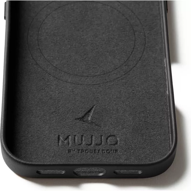 Mujjo Full Leather Case MagSafe Hülle für iPhone 17 Schwarz