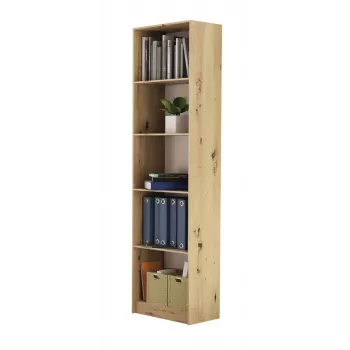 Bücherregal Top e shop R50 ARTISAN — Eichenfinish, 5 Regalböden, Spanplattenrahmen
