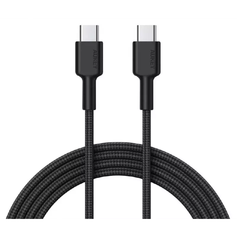 Aukey CB-CD45 USB-C-auf-USB-C-Kabel, Quick Charge, 0,9 m, schwarz