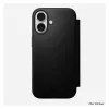 Folio-Handyhülle Nomad Modern Leather Folio für Apple, geeignet für Bildschirme bis 16 cm (6,3 Zoll), Schwarz