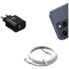 USAMS Ladegerät USA001631 30W mit 1x USB-C und 1x USB-A Schnellladung