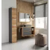 Top E Shop S33 Badezimmer-Aufbewahrungsschrank, Anthrazit/Artisan, Eiche